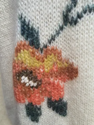 Maglione vintage floreale mohair L