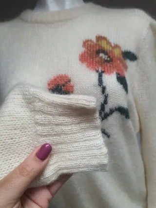 Maglione vintage floreale mohair L