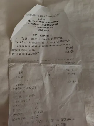 Patinete Eléctrico Reebok + Casco Talla L