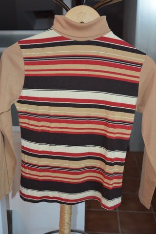 Jersey de cuello alto a rayas