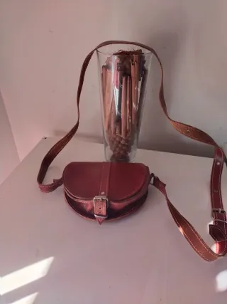 Bolso de cuero marrón/canela sin estrenar
