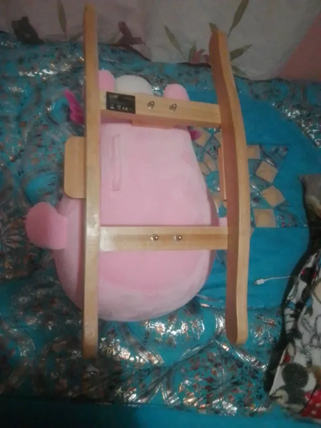 Caballito mecedora unicornio rosa