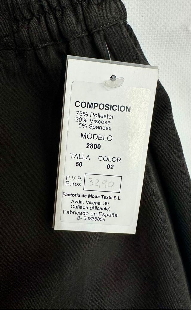 Pantalón señora Marusela Talla 50 Negro