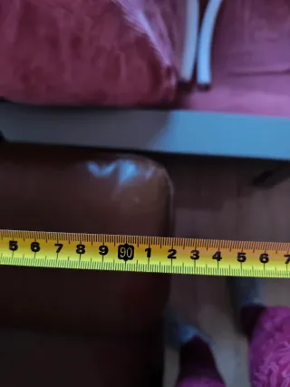 Sofá de piel marrón 2+3 plazas