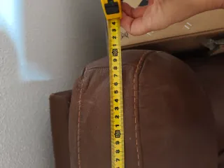 Sofá de piel marrón 2+3 plazas