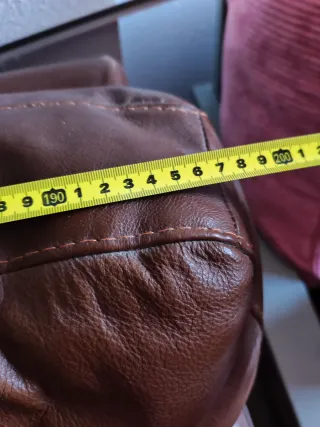 Sofá de piel marrón 2+3 plazas