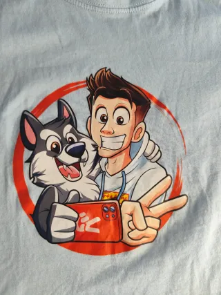 Camiseta youtuber Arta talla 11-12 azul