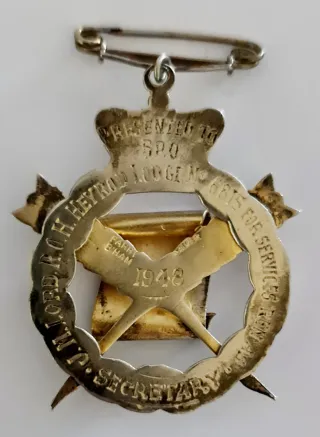 Medalla Masónica de Secretario, plata de ley.