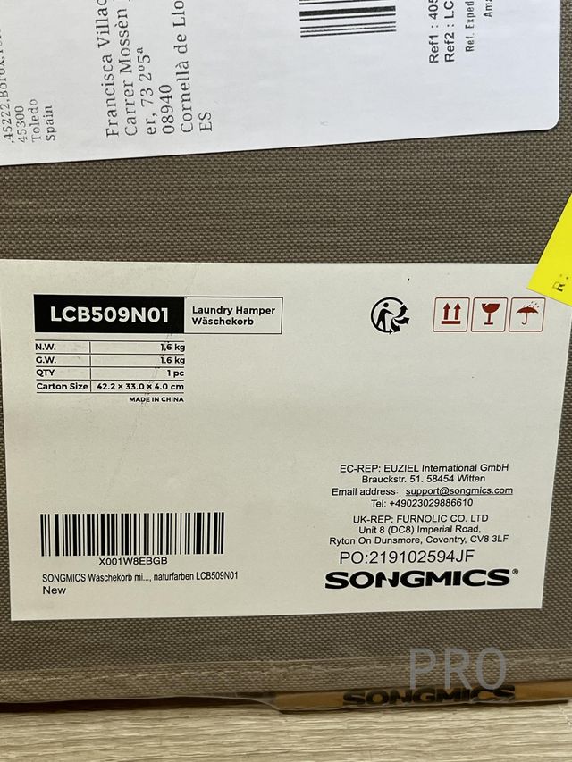 Cesto de Ropa SONGMICS