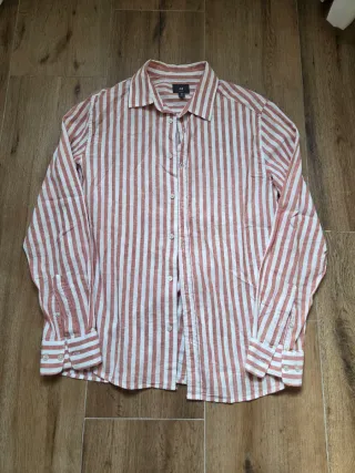 Camisa H&M Rayas Rojas y Blancas Talla M