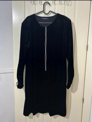 Vestido Terciopelo Negro Talla L