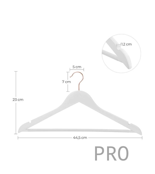 Juego de 20 perchas de madera SONGMICS