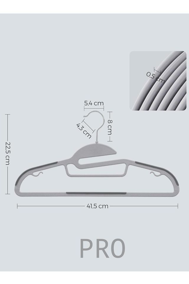 20 Perchas de Plástico