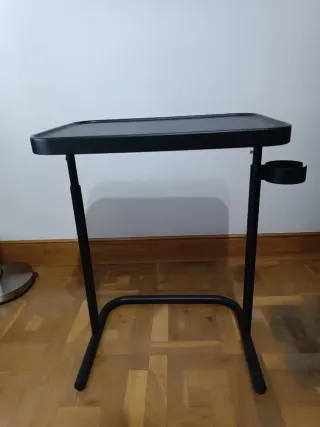 Mesa auxiliar negra plegable