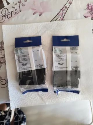 Pack 2 Cintas Etiquetas TZe-231 Negro/Blanco 12mm