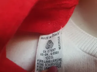 Gilet Benetton 100% Lana Vintage Anni '80 Tg 48