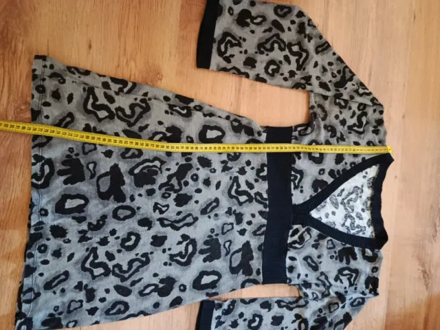 Vestido punto manga larga estampado