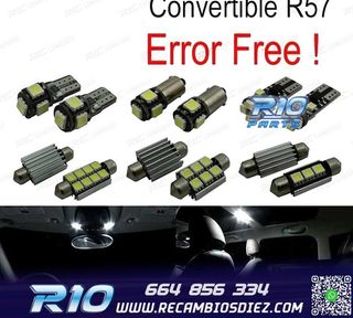 KIT 12 BOMBILLAS LED INTERIOR PARA MINI COOPER CABRIO CONVER