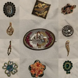 Joyas Lote broches vintage bisuteria