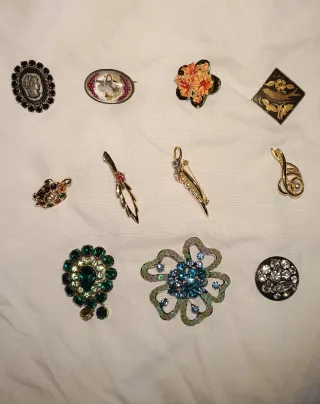 Joyas Lote broches vintage bisuteria
