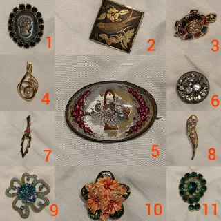 Joyas Lote broches vintage bisuteria