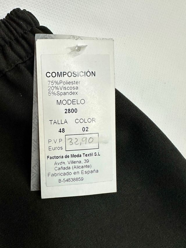 Pantalón señora Marusela Talla 48 Negro