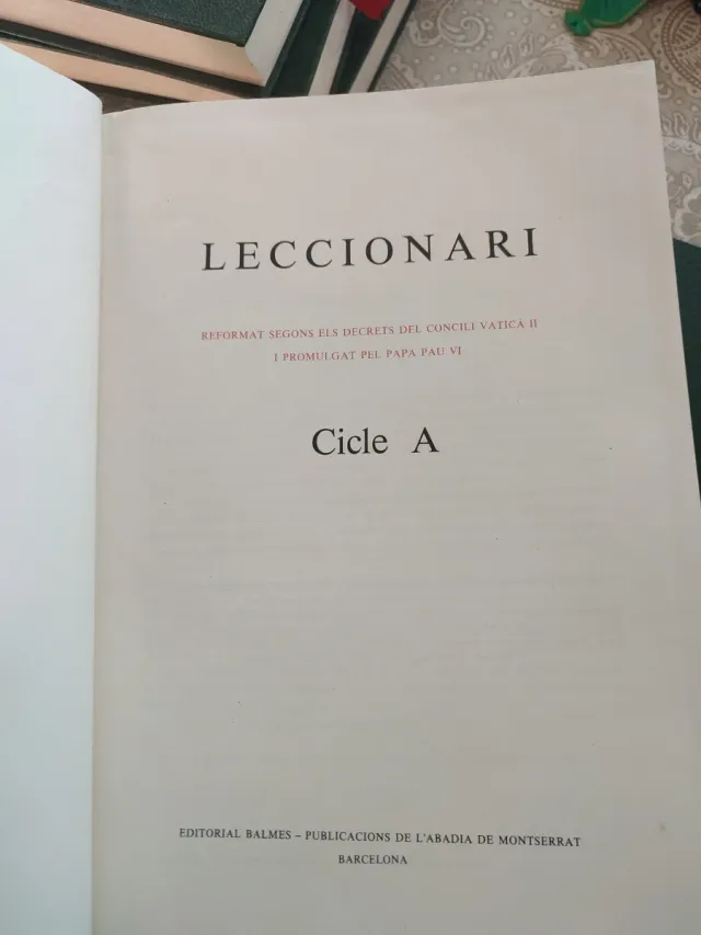 Misal Roma , Ferial i Leccionari