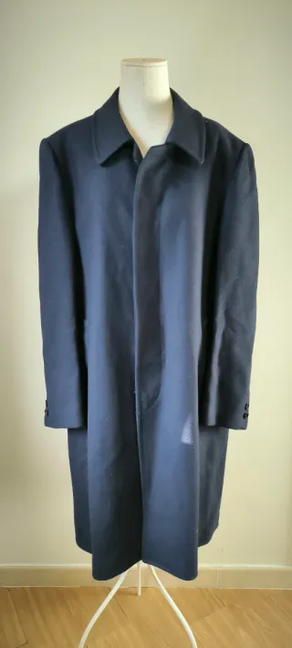 Abrigo Lana Azul Marino Talla 52
