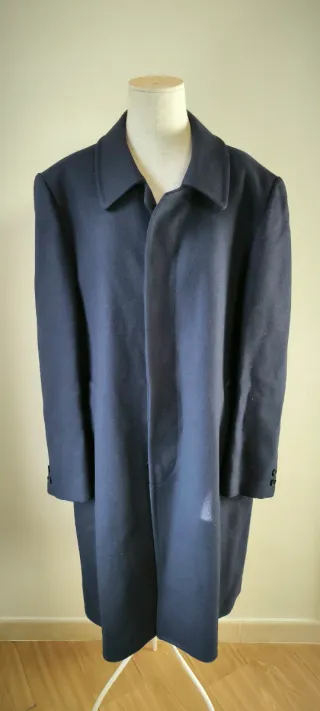 Abrigo Lana Azul Marino Talla 52