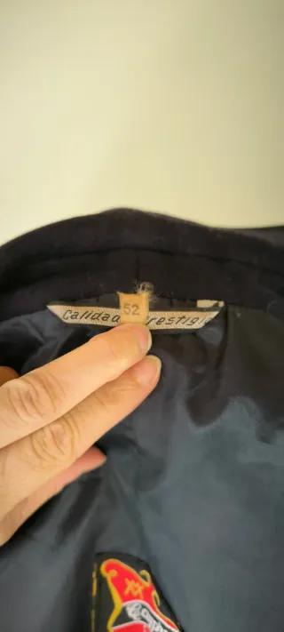 Abrigo Lana Azul Marino Talla 52