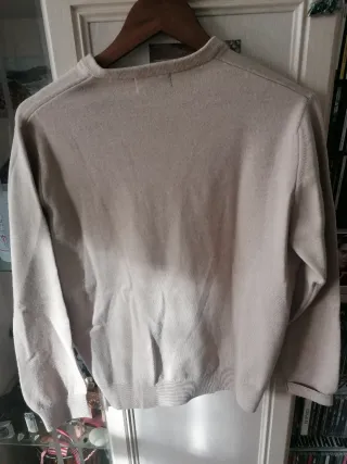 Jersey Johnfil cuello pico beige hombre