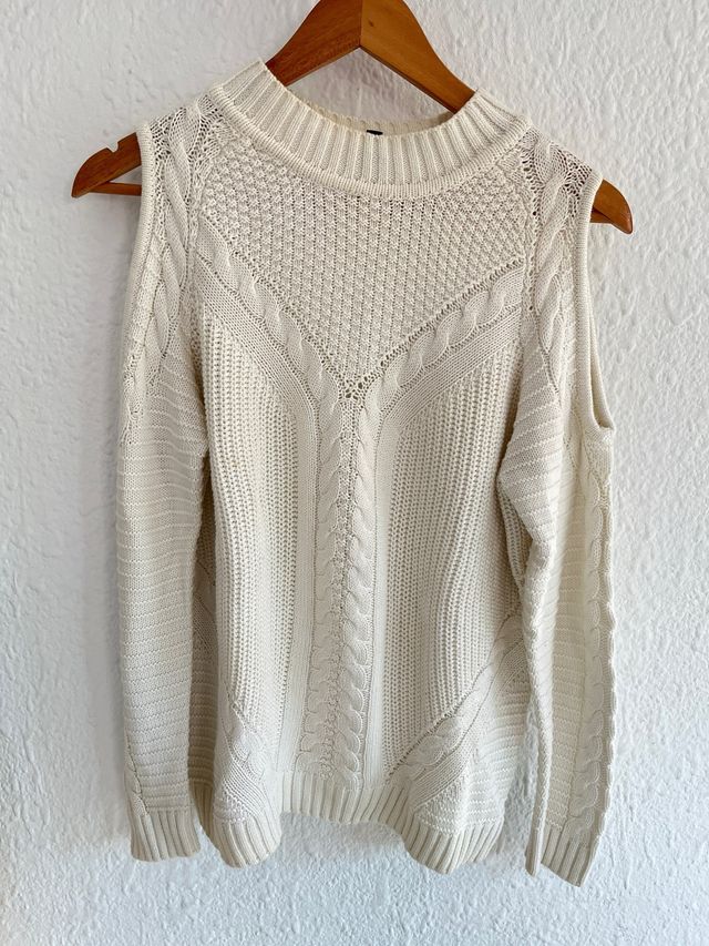 Jersey de punto blanco talla única