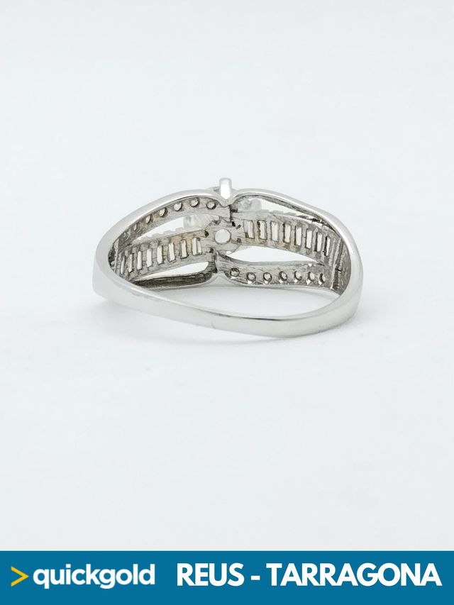 035-01-00712 ANILLO ORO BLANCO 18K CIRCONITAS