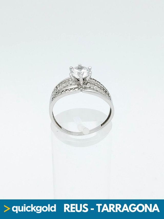 035-01-00712 ANILLO ORO BLANCO 18K CIRCONITAS