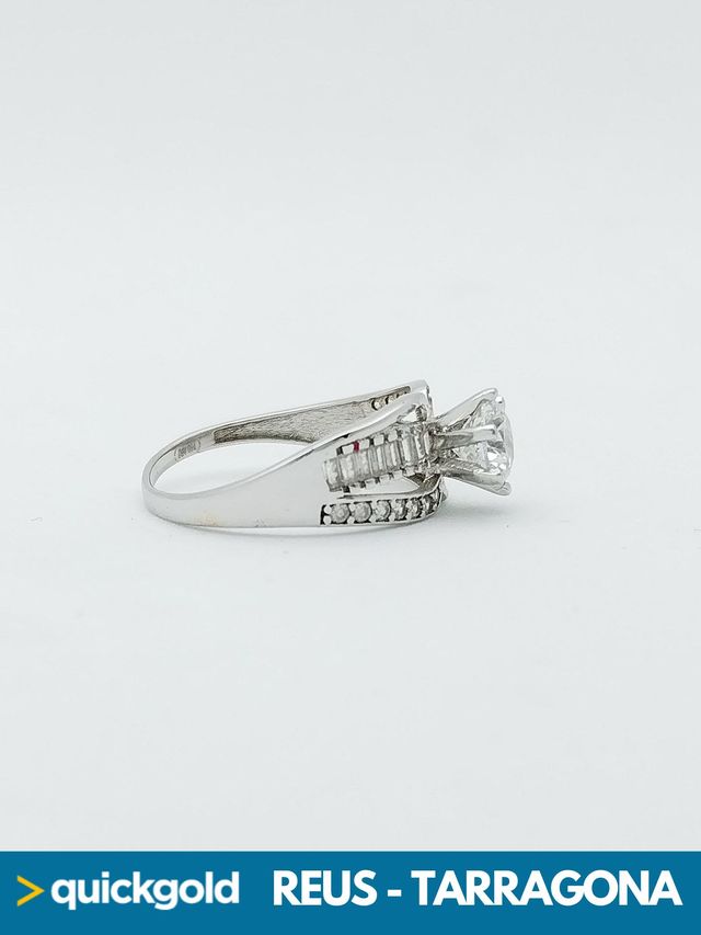 035-01-00712 ANILLO ORO BLANCO 18K CIRCONITAS