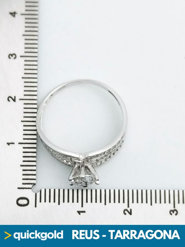 035-01-00712 ANILLO ORO BLANCO 18K CIRCONITAS