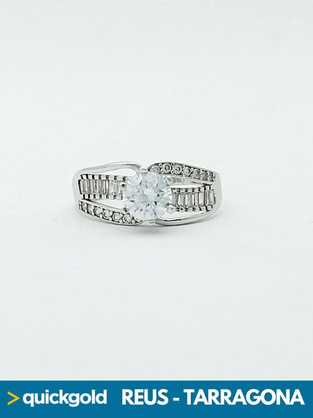 035-01-00712 ANILLO ORO BLANCO 18K CIRCONITAS