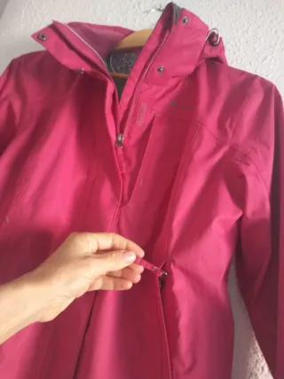 Chaqueta impermeable Quechua mujer rosa