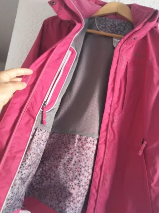 Chaqueta impermeable Quechua mujer rosa
