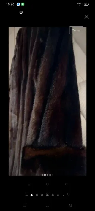 Abrigo de piel marrón