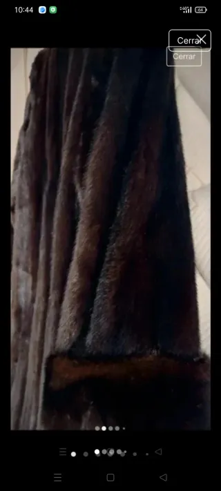 Abrigo de piel marrón