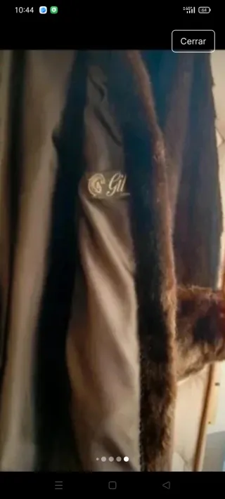 Abrigo de piel marrón