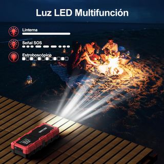 Arrancador Batería 12V 6000A + Compresor