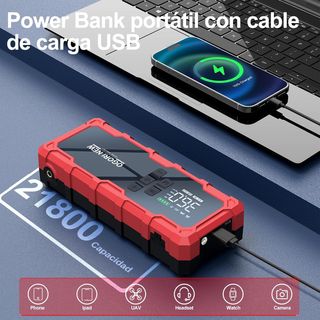 Arrancador Batería 12V 6000A + Compresor