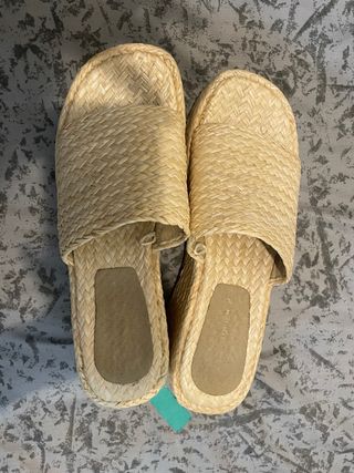 Sandalias de plataforma de rafia