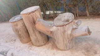 Troncos de madera decorativos