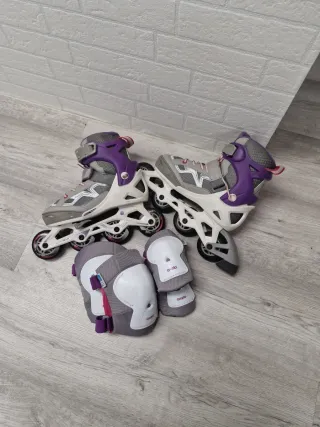 Patines en línea niña T34-36 + protecciones