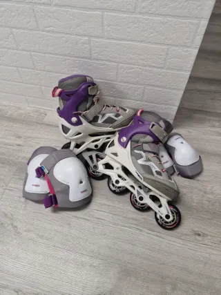 Patines en línea niña T34-36 + protecciones