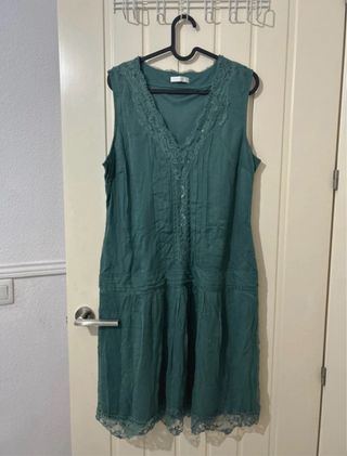 Vestido verde de verano talla L