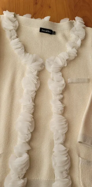 Chaqueta Pedro del Hierro Lana Blanca Talla S